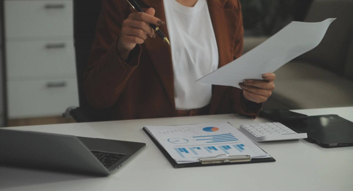 Financial documents and accounting records prepared for review