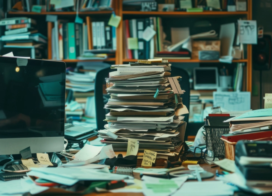 Bookkeeping records being organised for an SME in Midrand